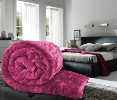 Retreat Solid Double AC Blanket for  Heavy Winter(Microfiber, Pink)