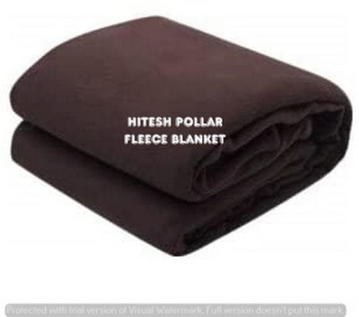 HITESH Self Design Single Fleece Blanket for  Mild Winter(Polyester, Brown)