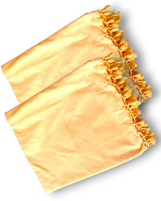 Kumar Gems Solid, Printed Double Comforter for  AC Room(Silk, Yellow)