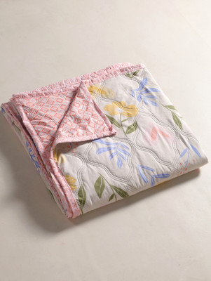 SPENTO Printed Single Dohar for  AC Room(Cotton, PINK 10)