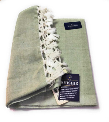 Shishir Solid Single Bhagalpuri Blanket for  AC Room(Cotton, Mehendi Green)