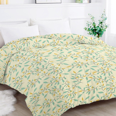 Flipkart SmartBuy Printed Double Comforter for  AC Room(Microfiber, Lime Green & Multi15)