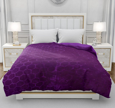 Shivam impex Self Design Double Mink Blanket for  Heavy Winter(Microfiber, PURRPLE)