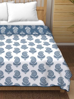 Texlux Floral Double Dohar for  AC Room(Cotton, Multicolor)