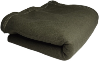 HOMIEE Solid Single Fleece Blanket for  Heavy Winter(Polyester, Green)