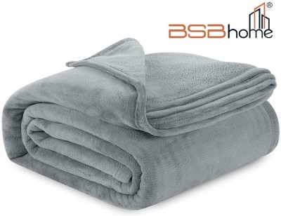 BSB HOME Solid Single AC Blanket for  Heavy Winter(Polyester, Grey)