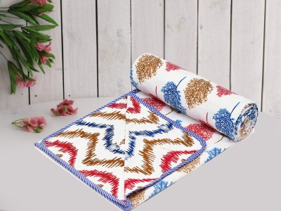 RRC Floral Single AC Blanket for  AC Room(Cotton, Red,Blue,White,Brown)