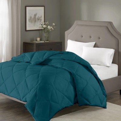 Razzai Geometric Queen AC Blanket for  AC Room(Microfiber, Teal)