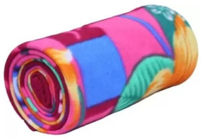 Barbarik Printed Single Fleece Blanket for  Mild Winter(Microfiber, Multicolor)