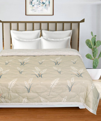 Sofolite Home Geometric Double AC Blanket for  AC Room(Microfiber, Light Green)