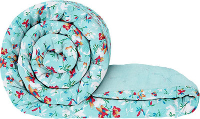 Story@home Floral Single Comforter for  AC Room(Microfiber, Blue)