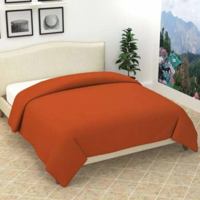 MORADO Solid Single Fleece Blanket for  Mild Winter(Woollen Blend, Rust)