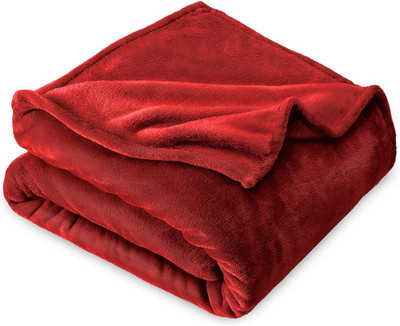 SANJU CORPORTION Solid Double AC Blanket for  AC Room(Microfiber, MAROON 26)