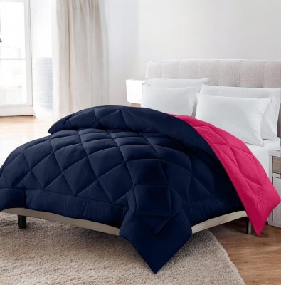 sentiments Solid Single Mink Blanket for  Mild Winter(Polyester, PinkBlue)