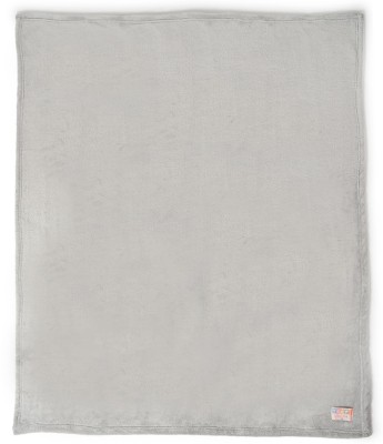 Mi Arcus Solid Single Crib Baby Blanket for  Heavy Winter(Polyester, Grey)