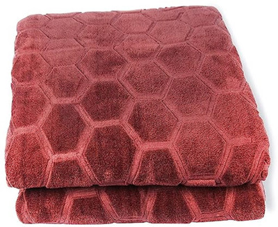 TUNDWAL'S Floral Double Mink Blanket for  Mild Winter(Microfiber, Brown)
