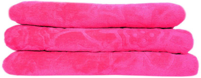 shree karni export Solid Double Mink Blanket for  Heavy Winter(Silk, Pink)