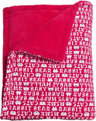 BABY ZONE Text Print Single AC Blanket for  AC Room(Microfiber, Pink)