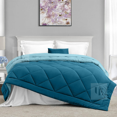 Ursula Checkered, Printed, Self Design, Solid Double Comforter for  Heavy Winter(Cotton, Sea Turtle, Teal)