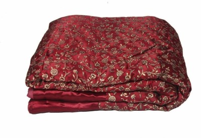 Samradhi Floral Single Quilt for  Mild Winter(Cotton, Multi SILK)