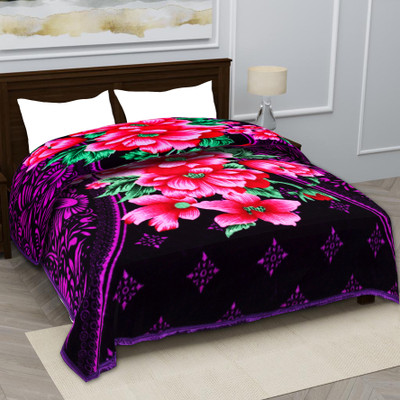 KIRTIKA ENTERPRISES Printed Double Mink Blanket for  Heavy Winter(Microfiber, Multicolor4)