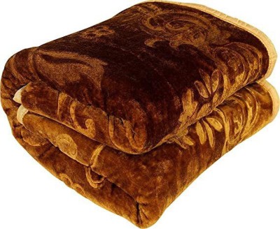 MFI Solid Single AC Blanket for  Heavy Winter(Woollen Blend, Light Brown)