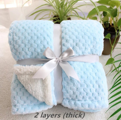 BRANDONN Self Design Single AC Blanket for  AC Room(Microfiber, SKY BLUE)