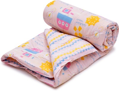 Flipkart SmartBuy Printed Single Comforter for  Mild Winter(Microfiber, Pink, Yellow)