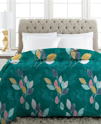 BSB HOME Printed Double Comforter for  Heavy Winter(Cotton, Dark Green)