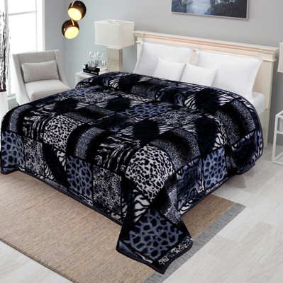 Swikon star Floral Double Mink Blanket for  Heavy Winter(Polyester, Multicolor)
