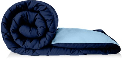 Shubastik Solid Single Comforter for  Heavy Winter(Polyester, Navy Blue, Sky Blue)