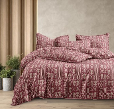 TUNDWAL'S Printed Single Comforter for  Heavy Winter(Cotton, Wine Beige box)