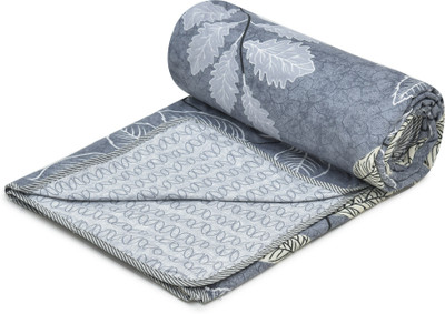 RRC Printed Single Dohar for  AC Room(Microfiber, Grey)