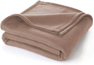 EVOHOUSE Solid Single Fleece Blanket for  Heavy Winter(Polyester, Rust)