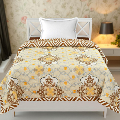Gopal Ji Creations 3D Printed Single AC Blanket for  AC Room(Poly Cotton, Red Leaf)