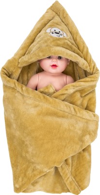 CTMKIDS Solid Crib AC Blanket for  AC Room(Fur, CAMEL)