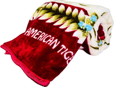 evohome Printed Double AC Blanket for  Mild Winter(Polyester, Maroon)
