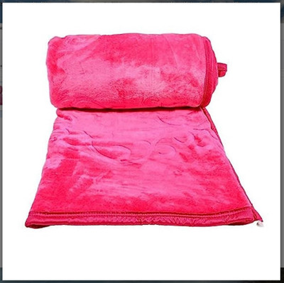 CHICERY Floral Single Mink Blanket for  Mild Winter(Microfiber, Pink)