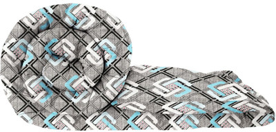 Floating Dreams Geometric Single AC Blanket for  AC Room(Microfiber, Grey Blue)