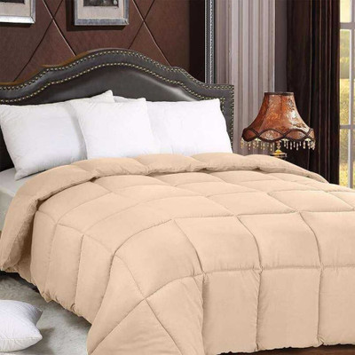 Relaxfeel Solid Single Comforter for  Heavy Winter(Microfiber, Golden)