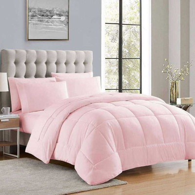 Relaxfeel Solid Single Comforter for  Heavy Winter(Microfiber, Peach)