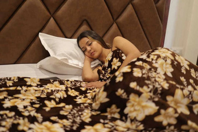SIMAM 3D Printed Double AC Blanket for  AC Room(Microfiber, 74 BROWN)