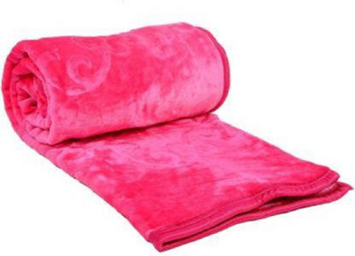 KHUSHRIT Solid Double Mink Blanket for  Heavy Winter(Microfiber, Yellow)