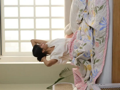 blankito Printed Single Comforter for  Mild Winter(Poly Cotton, Pink)