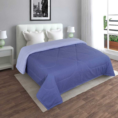 KAARIGIRI Solid Double Comforter for  Mild Winter(Cotton, Dark Blue)