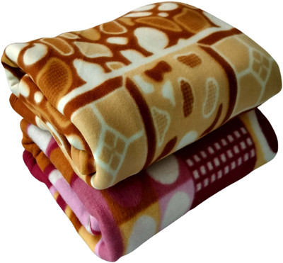 HOMIEE Floral Single Ghongadi Blanket for  Mild Winter(Polyester, Multi4)