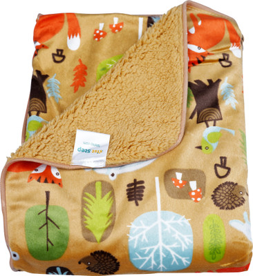 1st Step Printed Single Crib Baby Blanket for  AC Room(Polyester, Multicolor 2)