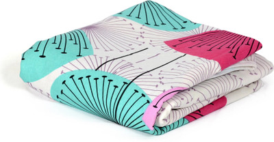 Divine Casa Printed Double Dohar for  AC Room(Cotton, Pink and Turquoise)