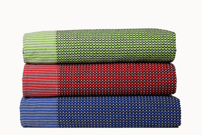 Tharunsha Elite Checkered Single AC Blanket for  Mild Winter(Cotton, Light Green Red Navy Blue)