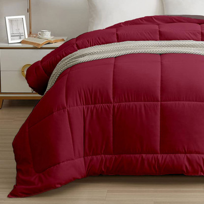 My Trident Solid Single Comforter for  AC Room(Polyester, Hot Chocolate)